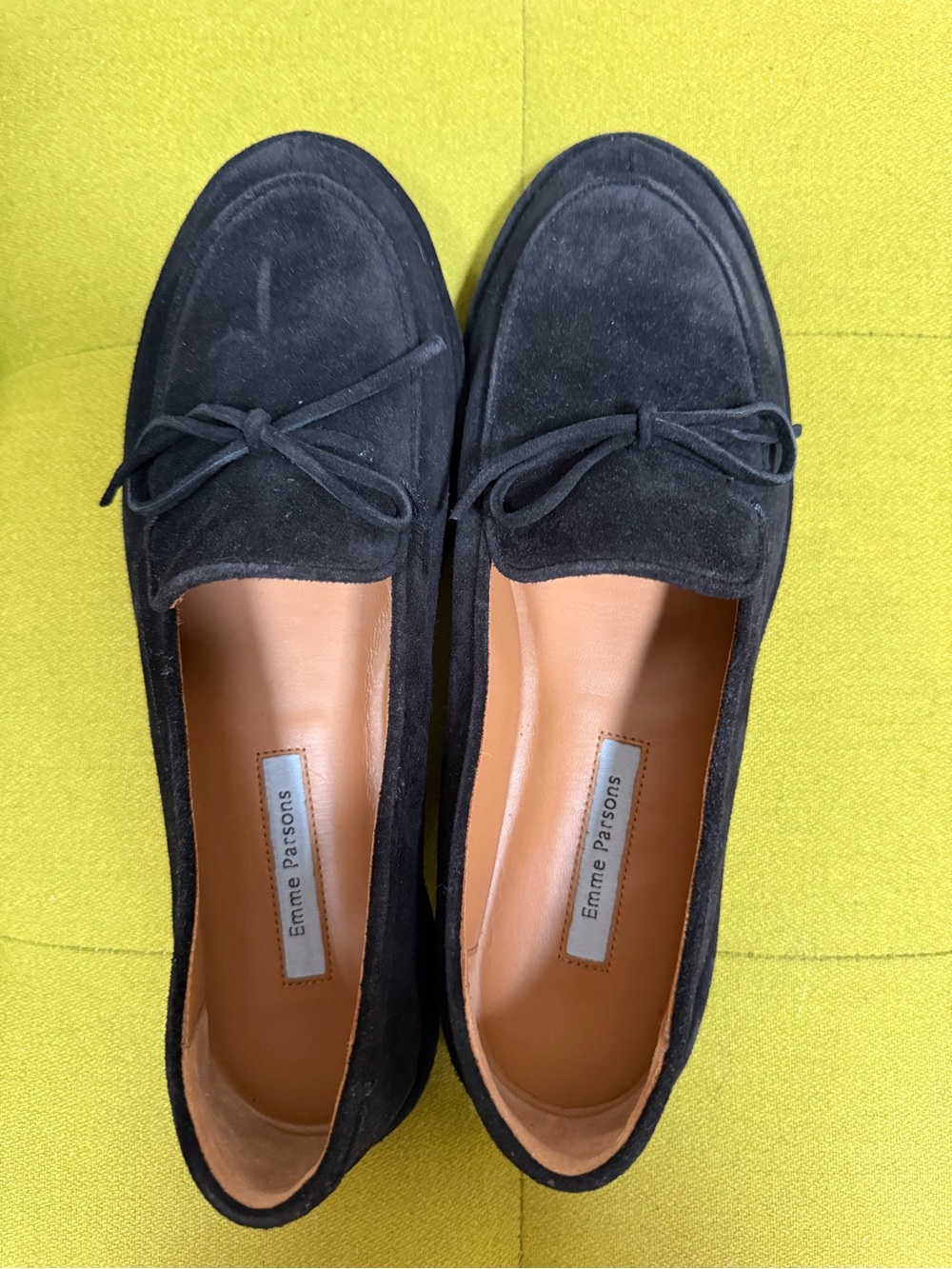 Emme Parsons Parker Black Suede Loafers. NWOT. size 6